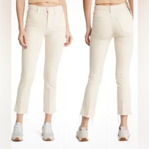 Mother high waisted rascal ankle fray chalk it up NWOT